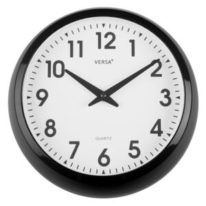 Nástěnné černé kuchyňské hodiny Versa, ⌀ 30 cm