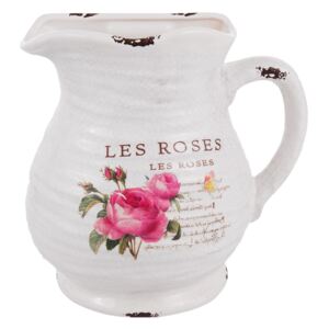 Nástěnný keramický džbán na květiny Les Roses - 23*11*24 cm