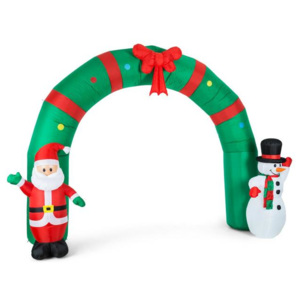 OneConcept Merry Welcome, 250 cm, nafukovací vánoční dekorace, brankový oblouk, LED