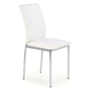 Čalouněná jídelní židle H601, bílá