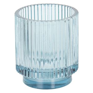 Modrý skleněný svícen na čajovou svíčku - Ø 7*8 cm