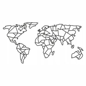Ocelová mapa svět GRANDE (Robustní mapa světa)