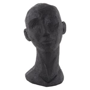Socha hlavy s krkem Face art L 28,4 cm černá Present Time (Barva-černá)