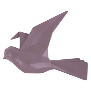 Nástěnný věšák Origami letící pták L 25,3 cm tmavě fialový Present Time (barva-matná tmavě fialová)