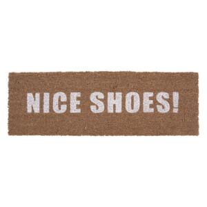 Rohožka Nice Shoes Present Time (Barva- hnědá, bílý nápis)