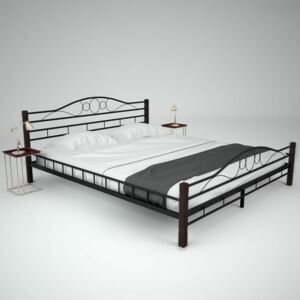 Rám postele černý kov 180 x 200 cm
