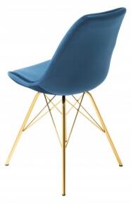 RETRO GOLD židle - poslední 1 kus modrá