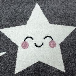 Vopi | Dětský koberec Kids 610 grey - kulatý 120 cm průměr