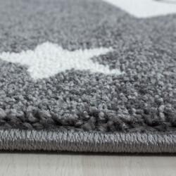 Vopi | Dětský koberec Kids 610 grey - kulatý 120 cm průměr
