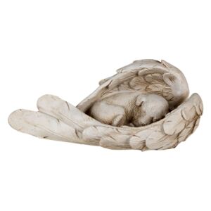 Dekorativní soška pejska v andělských křídlech - 18*10*8 cm