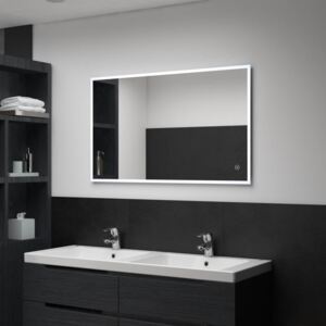 Koupelnové zrcadlo s LED světly a dotykovým senzorem 100x60 cm
