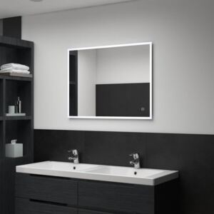 Koupelnové zrcadlo s LED světly a dotykovým senzorem 80 x 60 cm