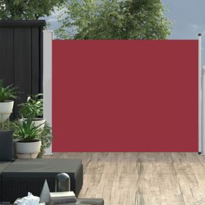 Zatahovací boční markýza/zástěna na terasu 140 x 500 cm červená