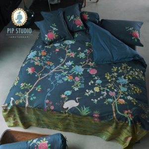 Pip Studio Luxusní povlečení PIP Good morning Dark blue - 200x220, 2x 60x70