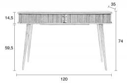 ZUIVER BARBIER WALNUT konzolový stolek