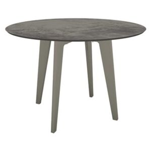 Stern Hliníkový jídelní stůl, Stern, kulatý 134x75 cm, hliníkový rám šedý (graphite), HPL deska Silverstar 2.0 Nitro
