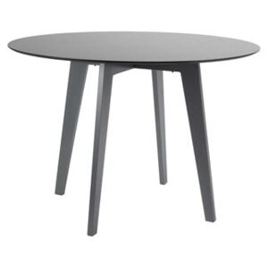 Stern Hliníkový jídelní stůl, Stern, kulatý 134x75 cm, hliníkový rám šedočerný (anthracite), HPL deska Silverstar 2.0 Nitro