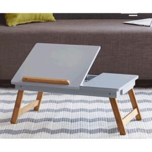 Příruční stolek na notebook MELTEN bílá / bambus