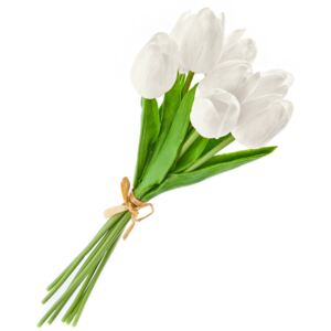 Umělá květina, tulipán bilý 8 ks