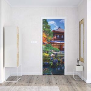 GLIX Fototapeta na dveře - Temple Zen Japan Nature Garden | 91x211 cm