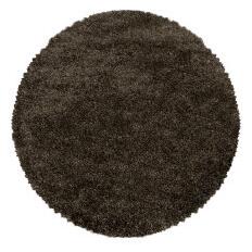 Hans Home | Kusový koberec Fluffy Shaggy 3500 brown kruh - 200x200 (průměr) kruh