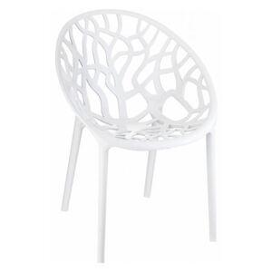 Designová židle Crystal, bílá/vysoký lesk