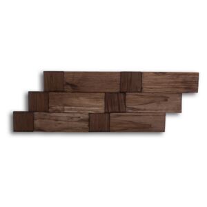 Dřevěný obklad na stěnu- Hnědá 4 ks v balení PSDB_640X195X13_BSK4