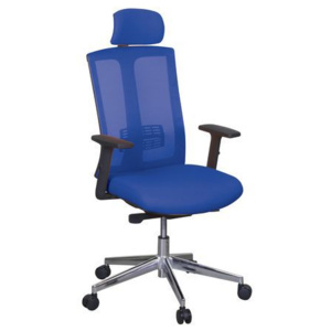 Kancelářská židle Nelly, síť, černá/modrá