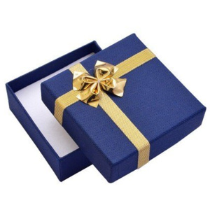 Papírová dárková krabička modrá 80 x 80 mm