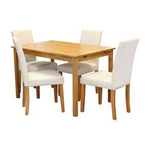 OVN jídelní set IDN 4431 masiv borovice stůl + 4 židle