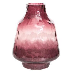 Le Herisson - váza skleněná vínová, 19x25 cm