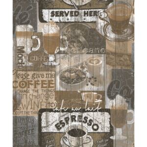 Postershop Vinylová omyvatelná tapeta káva 53x1000 cm