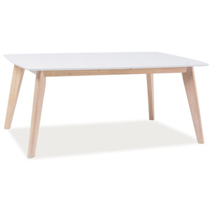 Konferenční stolek BOB, 50x60x110, bílá/dub