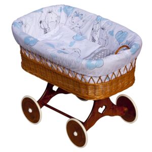 Proutěný košík na miminko Scarlett Gusto - modrá