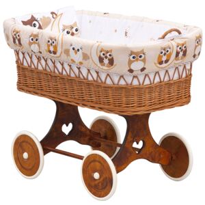 Proutěný košík na miminko Scarlett SOVA - béžová