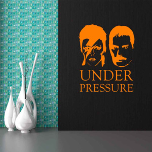 GLIX Queen & David Bowie - Under Pressure - samolepka na zeď Oranžová 60x50 cm