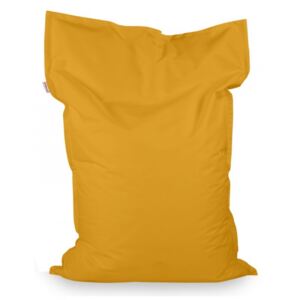 Polštář na sezení žlutý plyš - XL