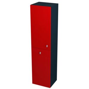 Sapho AILA skříňka vysoká s košem 35x140x30cm, levá, červená/černá