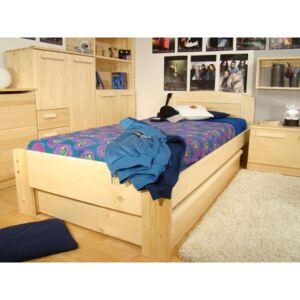 Dřevěná postel z masivu GABRIELA NR 90x200, dřevěné jednolůžko