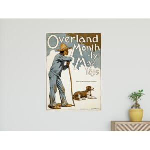 Samolepicí přemístitelný plakát Overland Monthly Rozměr: 44 x 61 cm