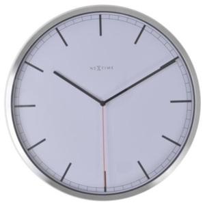 Nástěnné hodiny 3071wi Nextime Company White Stripe 35cm