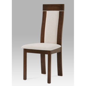 Autronic Jídelní židle BC-3921 barva ořech, potah krémový BC-3921 WAL