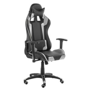 Kancelářská židle s výškovým nastavením černé a stříbrné KNIGHT