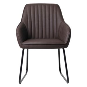 Kávově hnědá čalouněná jídelní židle Unique Furniture Brooks
