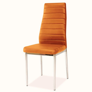 Židle HEAS H-261, 96x40x38, oranžová/chrom