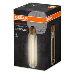 OSRAM LED Filament Vintage 1906 Tubular 230V 2.8W E27 / 200lm / 2400K / 15000h / noDIM / A+ / Sklo čiré zlatá / 1ks (4058075808171) - Osram LED žárovka RF CL FILGD E27 2,8W 21W teplá bílá 2400K