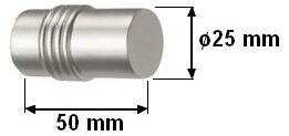 Garnýž kovová 110 cm jednořadá 19 Cylinder satina