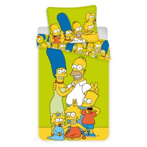 Jerry Fabrics Povlečení Simpsons Family ''Green'' - 140x200, 70x90, 100% bavlna