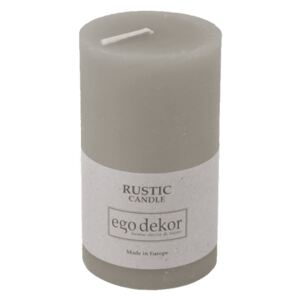Svíčka ED RUSTIC pr.60x100mm, šedá|grey day