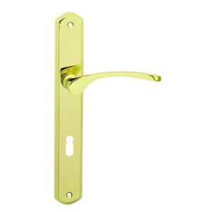 Dveřní kování COBRA LAURA (OLV) - BB klika-klika otvor pro obyčejný klíč/OLV (mosaz leštěná, lesklá)